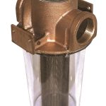 Filtro Agua Bronze, Cesto de Inox 2 1/2 pol