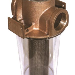 Filtro Agua Bronze, Cesto de Inox 2 1/2 pol