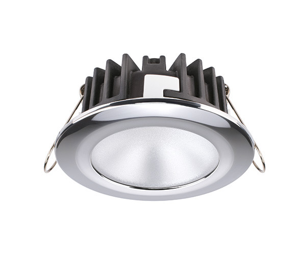 Quick Kor XP Downlight LED - 6W, IP66, Screw Mounted - Round Stainless Bezel, Round Daylight Light